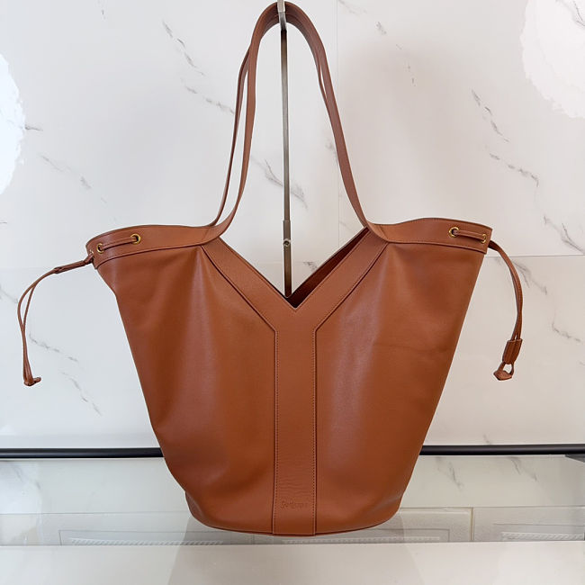 Y large hobo in leather - size: 26-50x15x34cm - 1