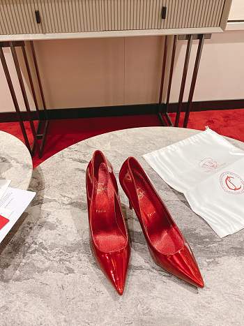 Christain Louboutin Kate Patent leather Red - Height: 10cm