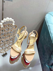 Christain Louboutin Loubi Queen Alta Nude - Height: 15cm - 2