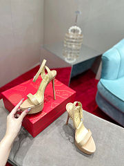 Christain Louboutin Loubi Queen Alta Nude - Height: 15cm - 3