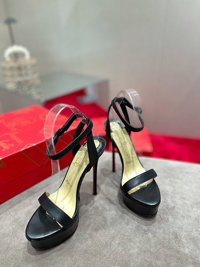 Christain Louboutin Loubi Queen Alta Black - Height: 15cm - 1