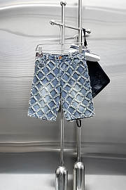 LV denim shorts Blue  - 4
