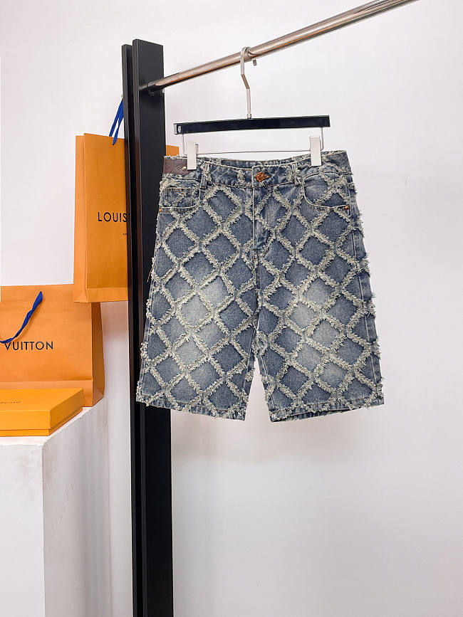 LV denim shorts Blue  - 1