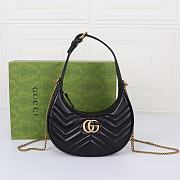 Gucci GG Marmont Half Moon Black - 21.5x11x5cm - 1
