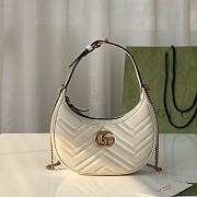 Gucci GG Marmont Half Moon White - 21.5x11x5cm - 1