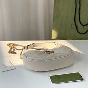 Gucci GG Marmont Half Moon White - 21.5x11x5cm - 5