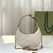 Gucci GG Marmont Half Moon White - 21.5x11x5cm - 3