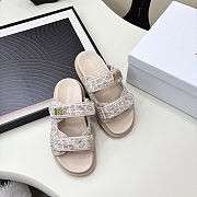 Dior Dioract Slide Beige Cannage Tweed - 5