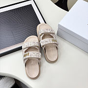 Dior Dioract Slide Beige Cannage Tweed - 4