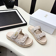 Dior Dioract Slide Beige Cannage Tweed - 3