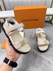LV Sunset Flat Comfort Sandal Beige  - 3