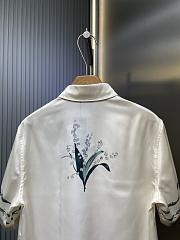 Christian Dior Couture Lily of the Valley Bermuda Shorts White Silk Twill  - 3
