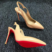 Christian Louboutin Hot Chick Slingback Pumps Nude - Height: 10cm - 2