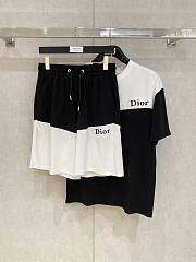 Dior round neck short-sleeved shorts suit + Jordan 3 Retro Pure Money - 4