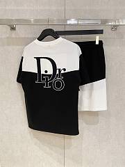 Dior round neck short-sleeved shorts suit - 5