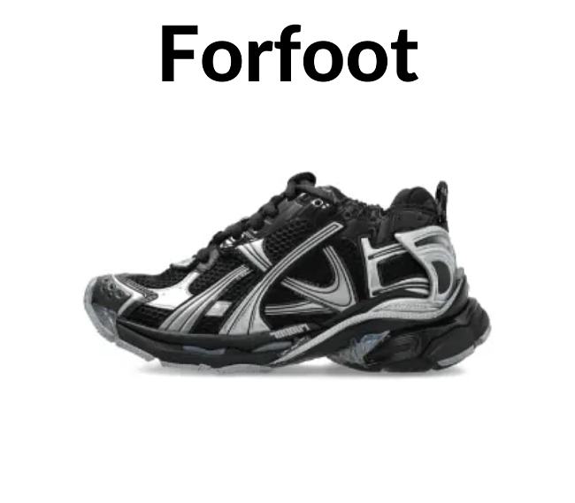 Balenciaga Men's Runner Sneaker in Black and Silver - 1