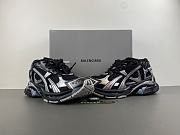 Balenciaga Men's Runner Sneaker in Black and Silver - 5