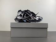 Balenciaga Men's Runner Sneaker in Black and Silver - 4