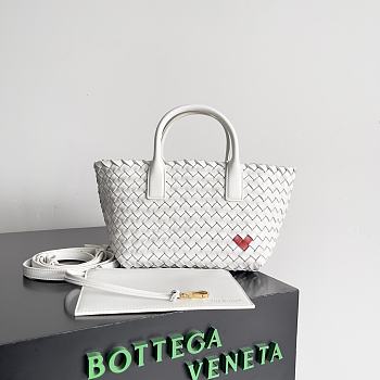 BOTTEGA VENETA Mini Cabat White - size: 22x6.5x15.5cm