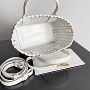 BOTTEGA VENETA Mini Cabat White - size: 22x6.5x15.5cm - 4