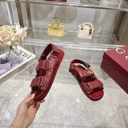 Gucci women's sandal with Double Red - 3