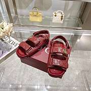 Gucci women's sandal with Double Red - 4
