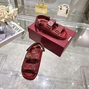 Gucci women's sandal with Double Red - 5