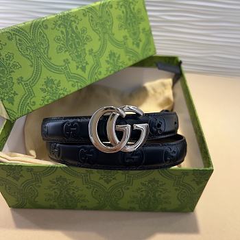 Gucci Gg Marmont Leather Belt in Black
