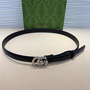 Gucci Gg Marmont Leather Belt in Black - 5