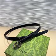Gucci Gg Marmont Leather Belt in Black - 2