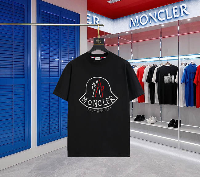 Moncler black T-shirt with logo  - 1