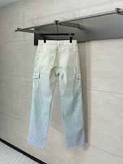 LV Damier Gradient Jacquard Denim Cargo Pants - 3