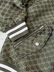 Gucci jacquard jacket with GG Shadow motif in green and white - 5