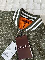 Gucci jacquard jacket with GG Shadow motif in green and white - 4