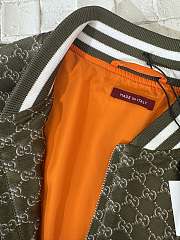 Gucci jacquard jacket with GG Shadow motif in green and white - 3