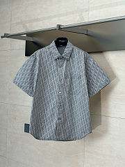 Dior full-print jacquard short-sleeved shirt - 1