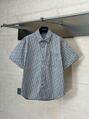 Dior full-print jacquard short-sleeved shirt