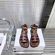 Celine Clea Leather Gladiator Sandal in Brown - 1