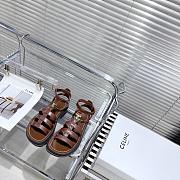 Celine Clea Leather Gladiator Sandal in Brown - 3