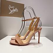 Christian Louboutin Loubigirl strapy high heels Nude - Height: 10cm - 4