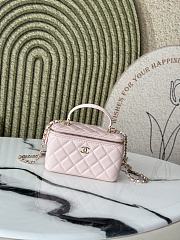 Chanel Small Top Handle Vanity Case Chain in Pink - size: 9.5x17x8cm - 1