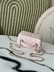 Chanel Small Top Handle Vanity Case Chain in Pink - size: 9.5x17x8cm - 5