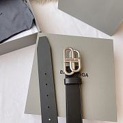 Balenciaga BB Silver-tone Belt Black 3.5cm  - 2