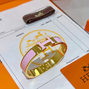 Hermès Clic H bracelet in Pink abd Gold - 1