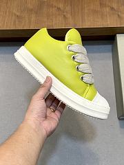 Rick Owens Yellow Jumbo Lace Sneakers - 3