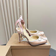 Christian Louboutin Cassia Satin Lace-Up Pumps - Height: 10cm - 4