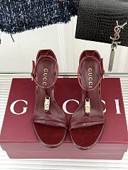 Gucci Women's sandal with bamboo in red - Height: 9.5cm - 5