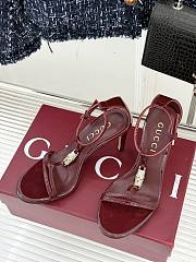 Gucci Women's sandal with bamboo in red - Height: 9.5cm - 3