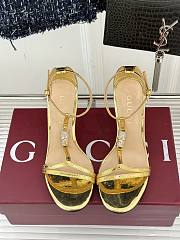Gucci Women's sandal with bamboo in Gold - Height: 9.5cm  - 5
