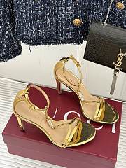 Gucci Women's sandal with bamboo in Gold - Height: 9.5cm  - 3